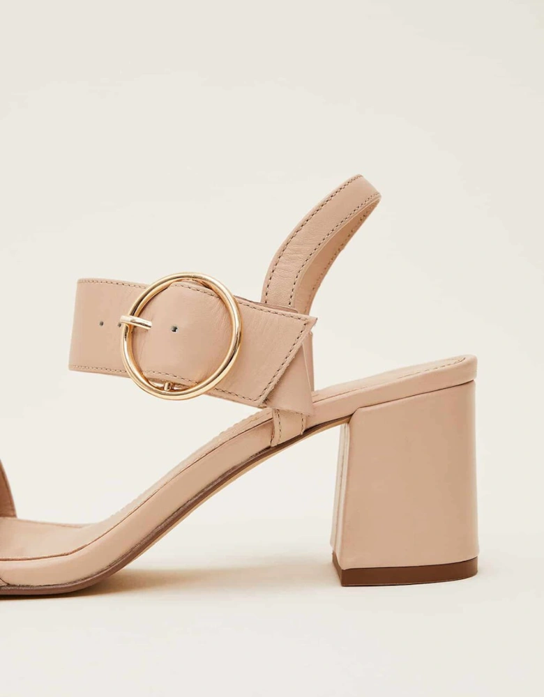Leather Buckle Sandals