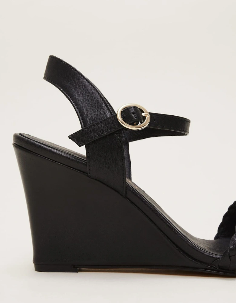 Leather Plait Strap Shoes