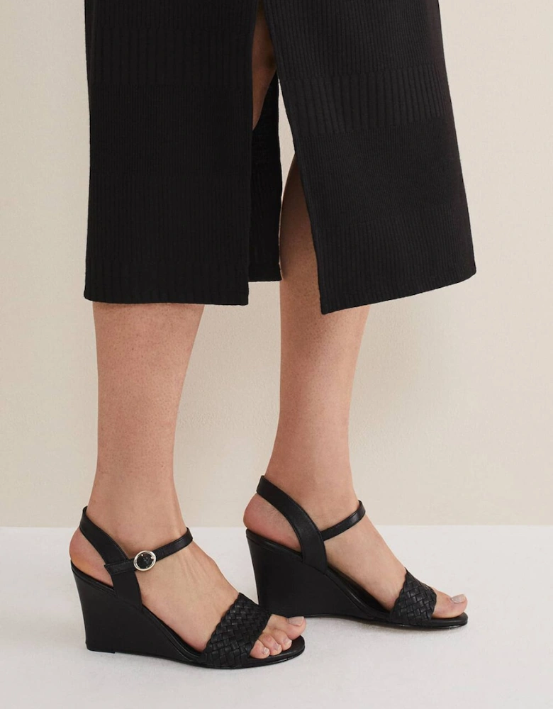Leather Plait Strap Shoes