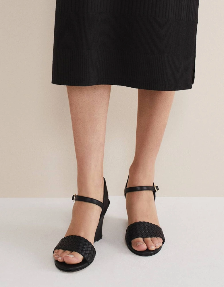 Leather Plait Strap Shoes