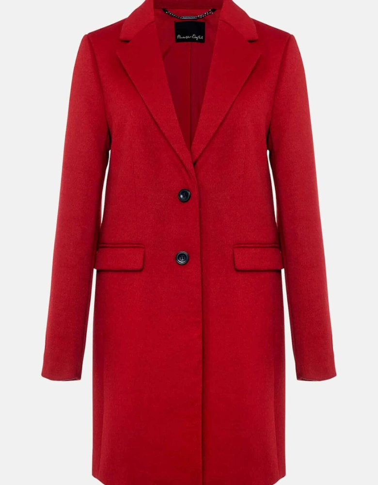 Lydia Navy Wool Smart Coat