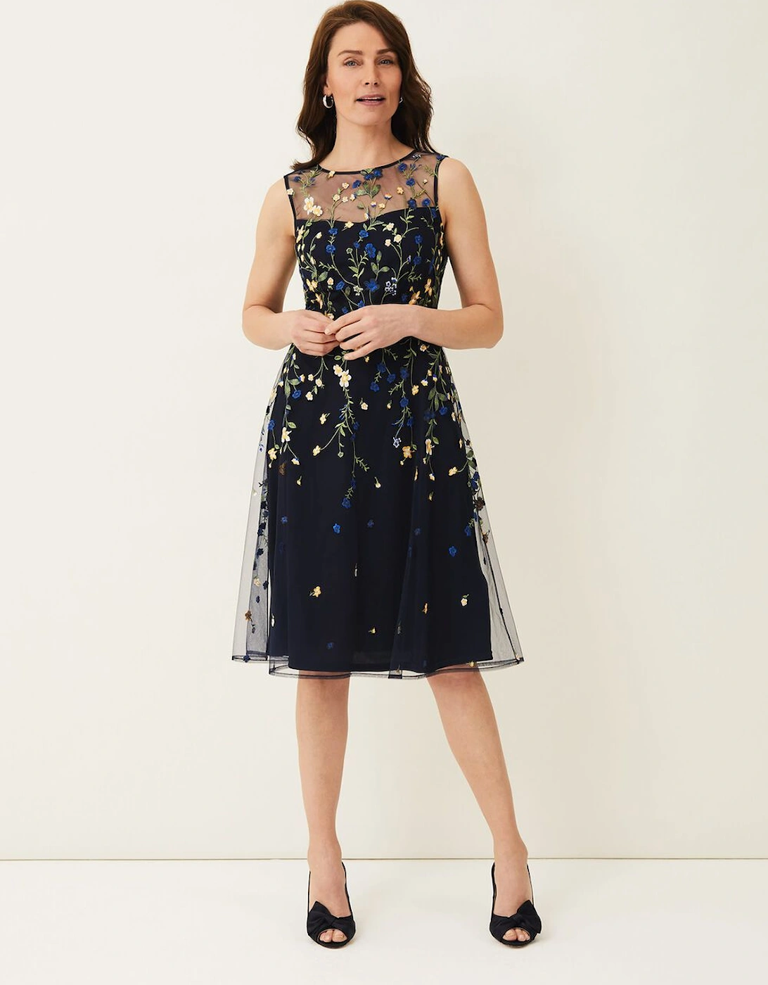 Esmeralda Embroidered Fit & Flare Dress, 7 of 6