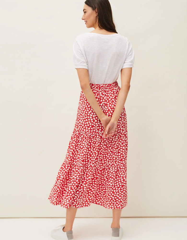 Tana Leaf Print Skirt