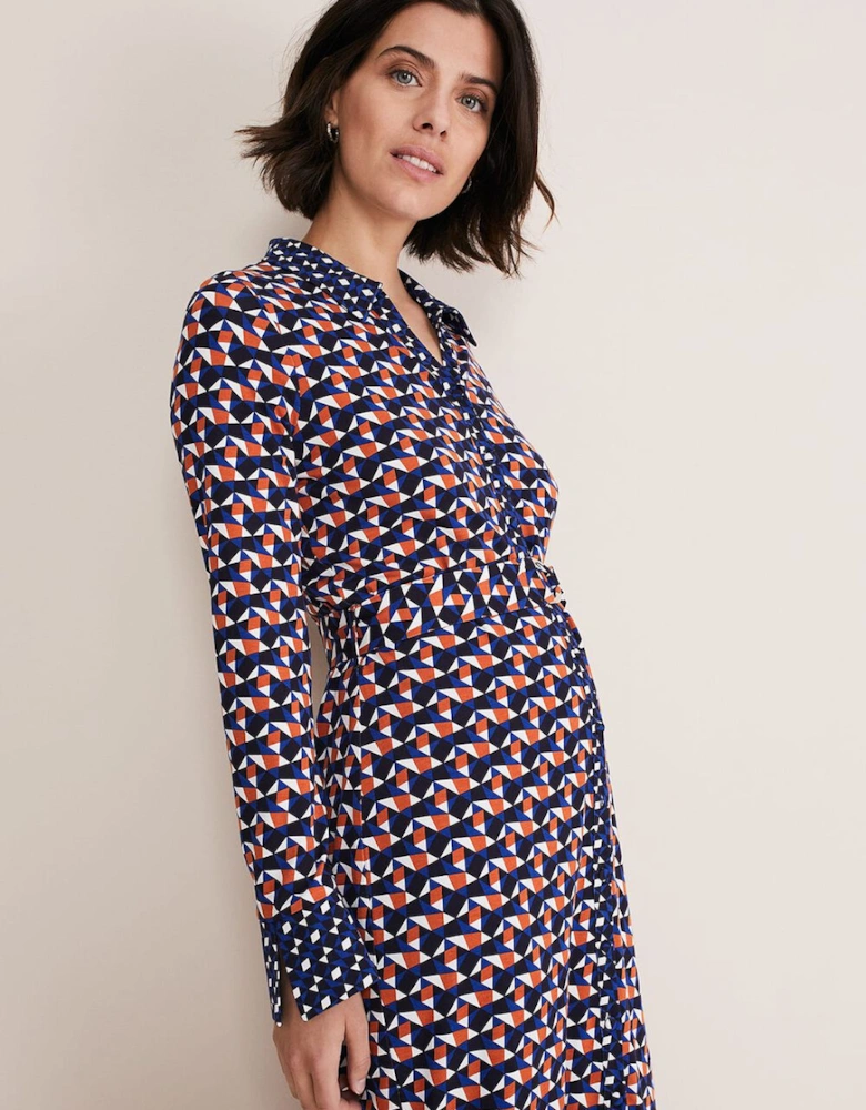 Amel Geo Fitted Jersey Dress