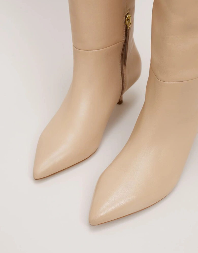 Knee High Kitten Heel Boot