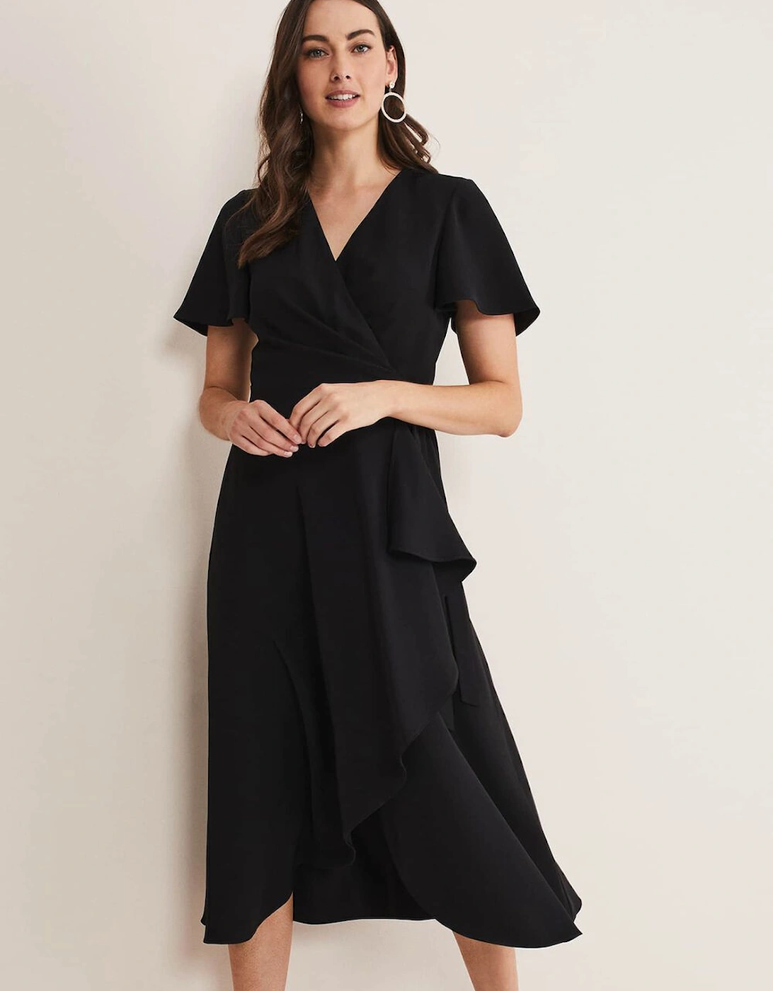 Julissa Ruffle Wrap Midi Dress, 7 of 6