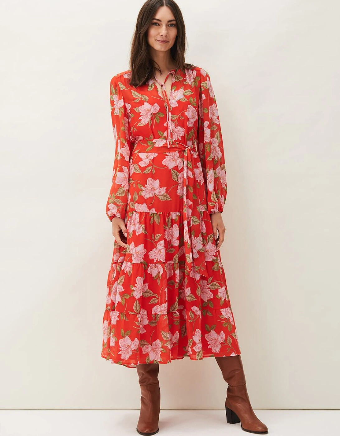 Philippa Floral Chiffon Maxi Dress, 7 of 6
