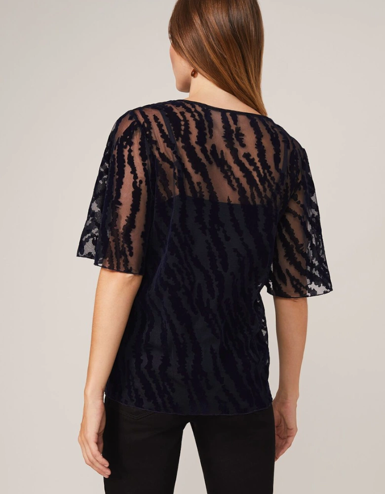 Harriet Textured Flock Top