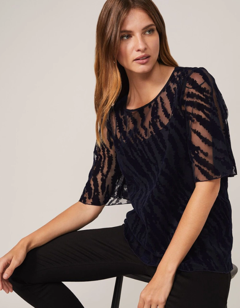 Harriet Textured Flock Top