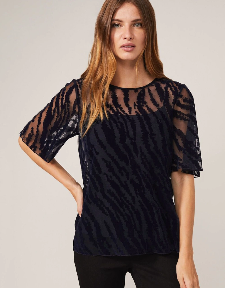 Harriet Textured Flock Top