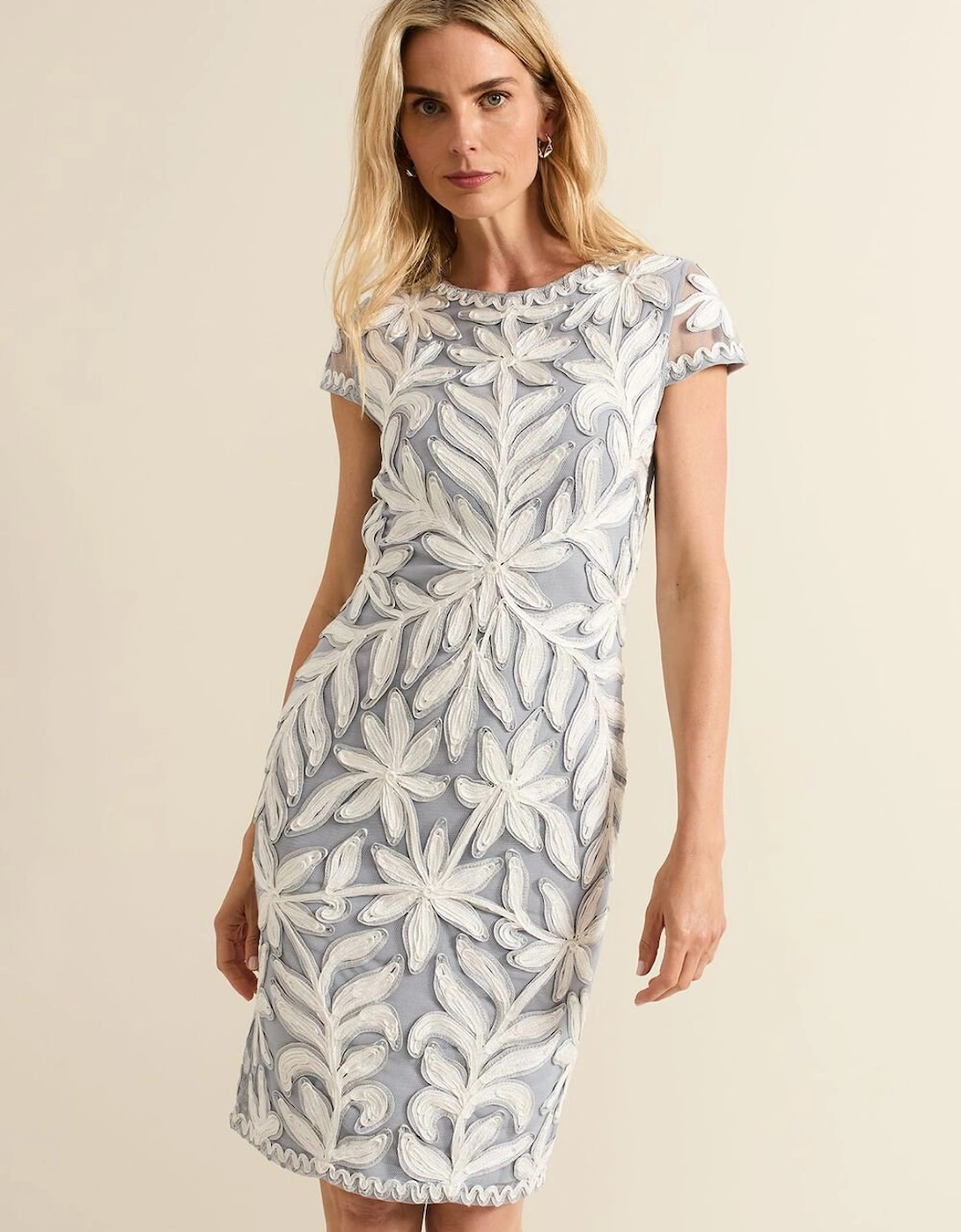 Isobel Tapework Lace Fitted Dress, 9 of 8