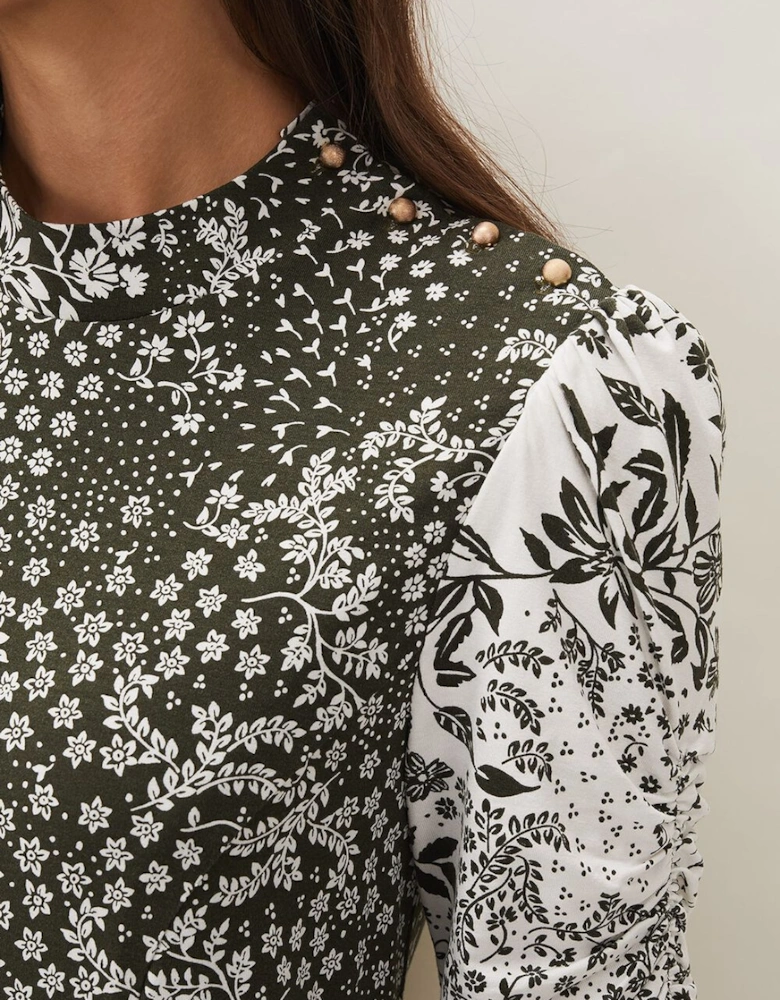 Alva Mixed Print Dress