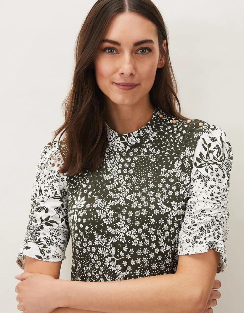 Alva Mixed Print Dress
