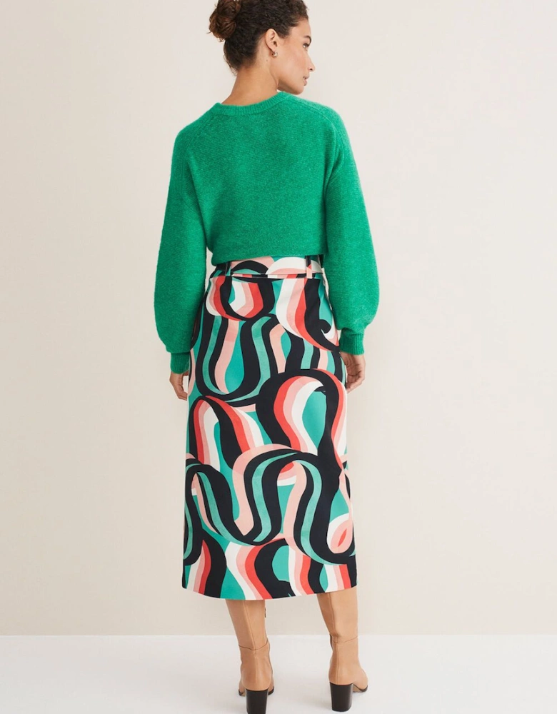 Nathalie Swirl Midi Skirt