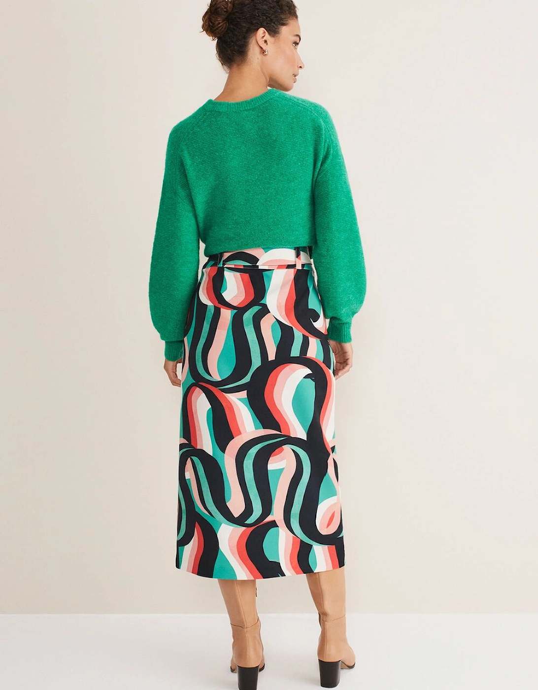 Nathalie Swirl Midi Skirt
