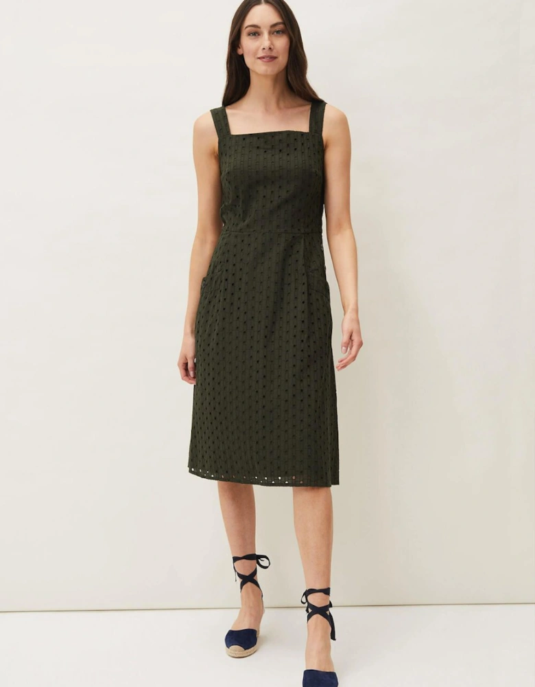 Olymea Broderie Dress