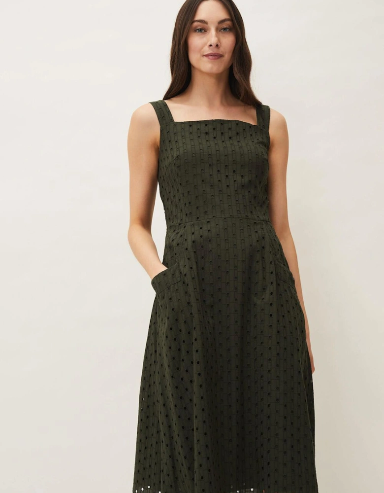 Olymea Broderie Dress