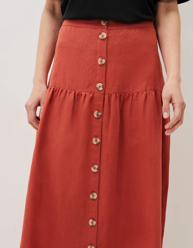 Alessia Linen Maxi Skirt