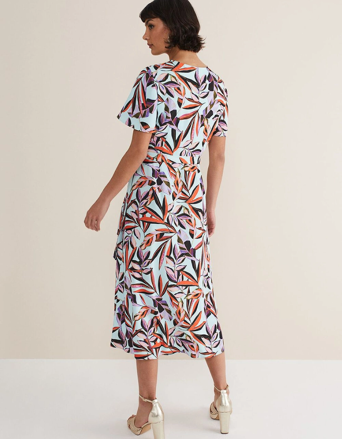 Julissa Ruffle Wrap Midi Dress