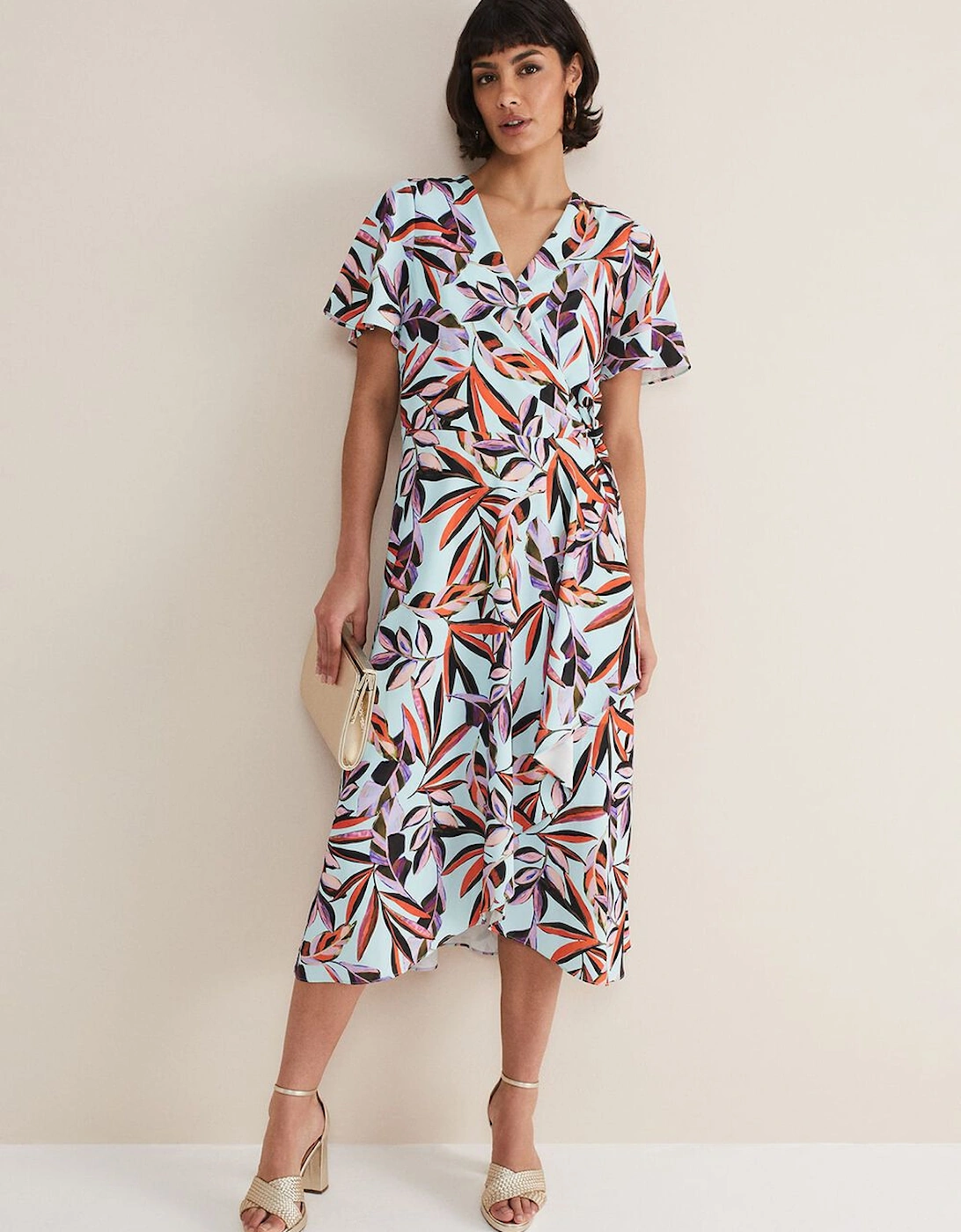 Julissa Ruffle Wrap Midi Dress, 9 of 8