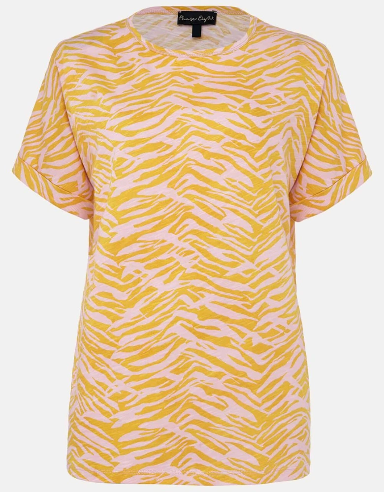Lucille Cotton Zebra Print Top