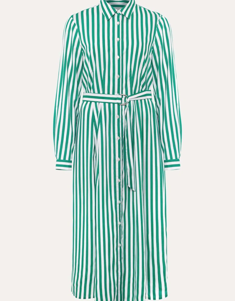 Ida Stripe Shirt Midi Dress