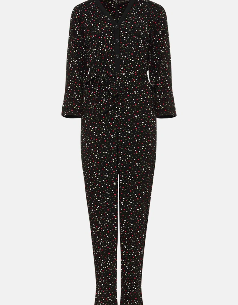 Anglia Ditsy Print Jersey Jumpsuit