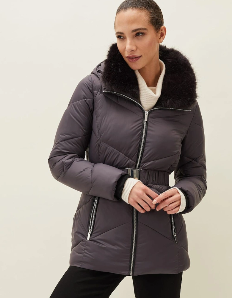 Krissy Short High Shine Puffer Coat