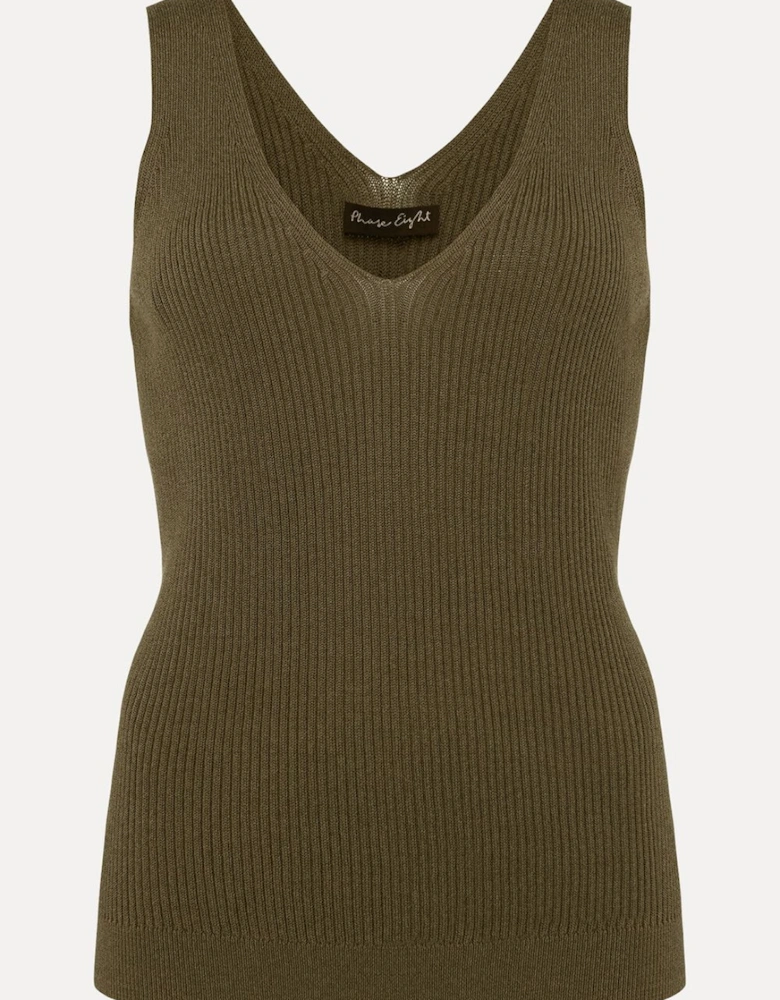 Caryl Ribbed Vest Top