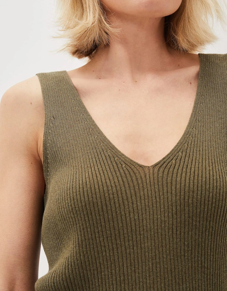 Caryl Ribbed Vest Top