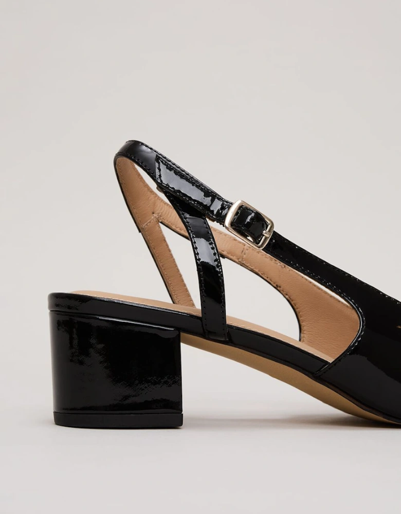 Patent Block Heel Shoes