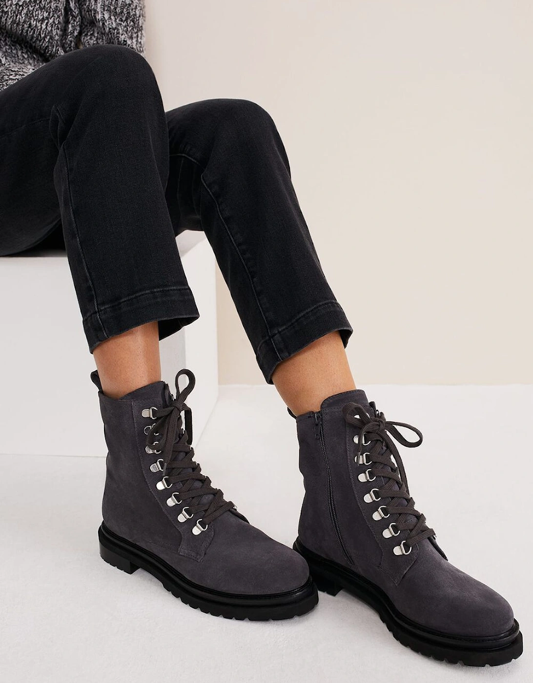 Meladie Suede Lace Up Hiker Boot