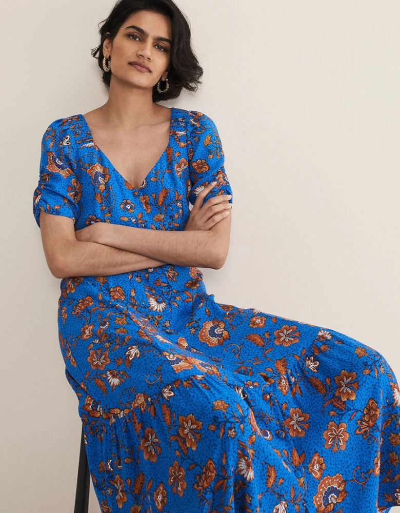 Adriel Paisley Midi Dress