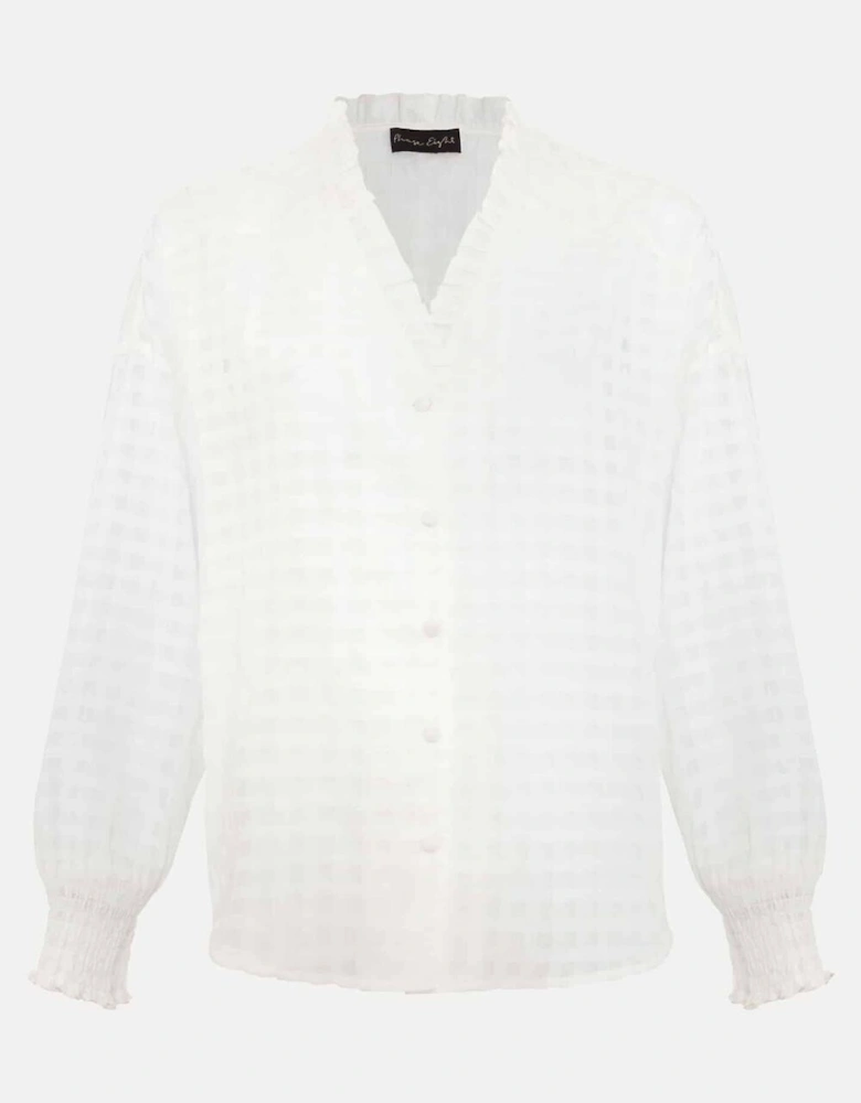 Tara Textured Frill Blouse