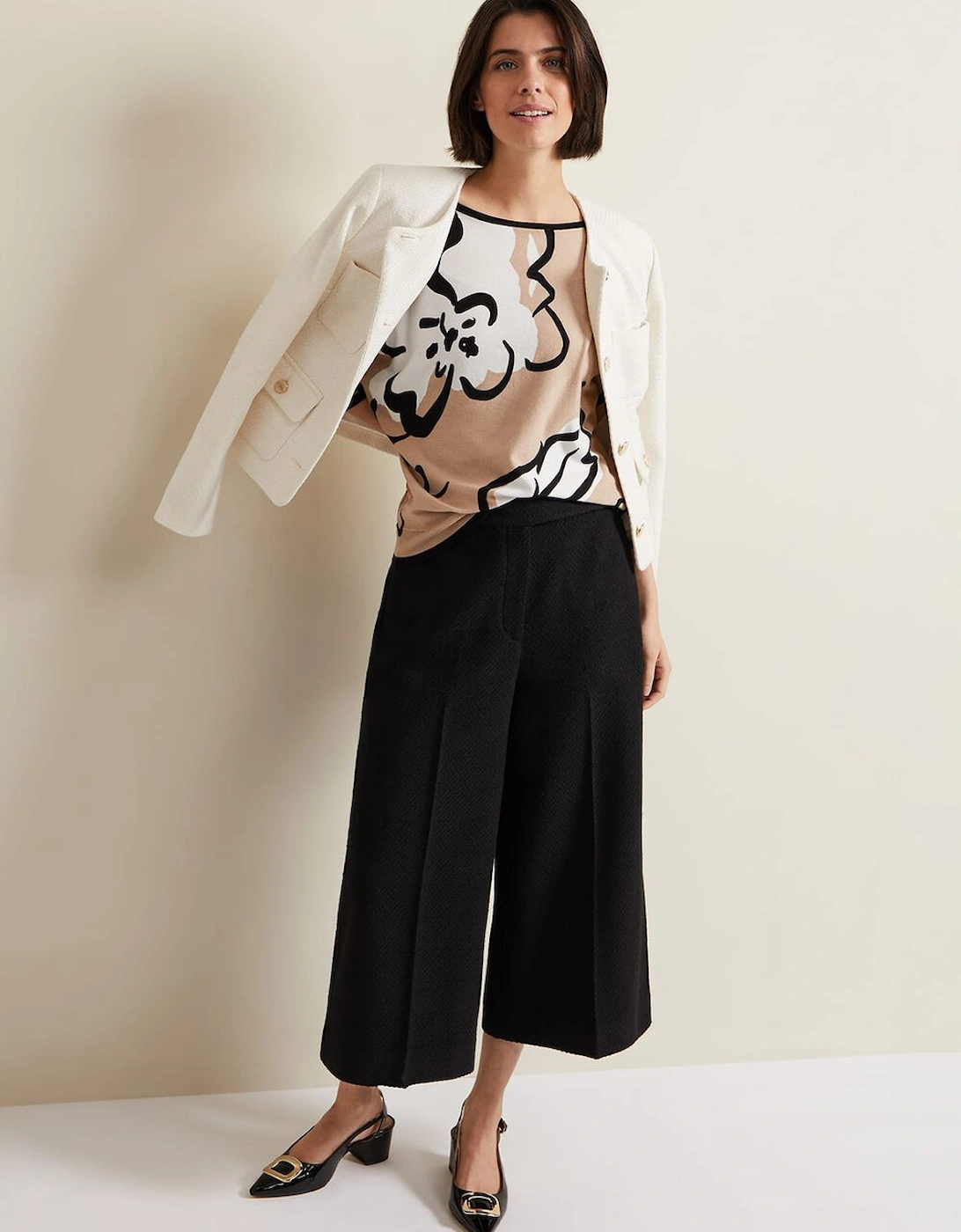 Laurie Ink Floral Knitted Top