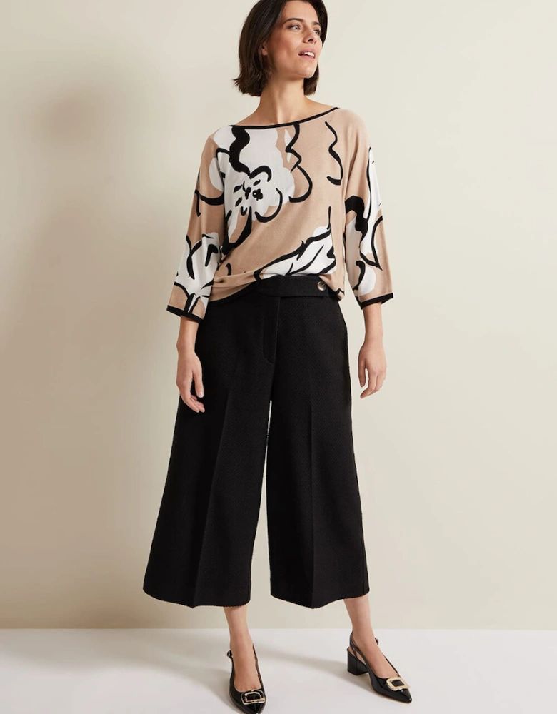 Laurie Ink Floral Knitted Top