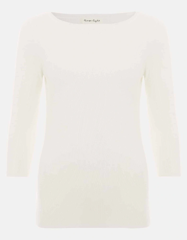 Tannah Ribbed Slash Neck Top