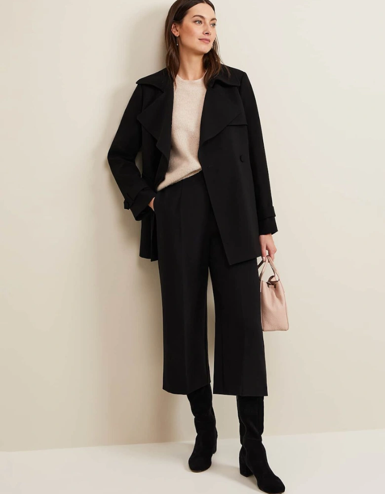 Demi Black Belted Jacket