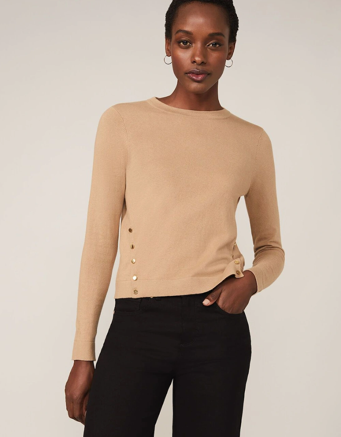 Bella Button Knit Top