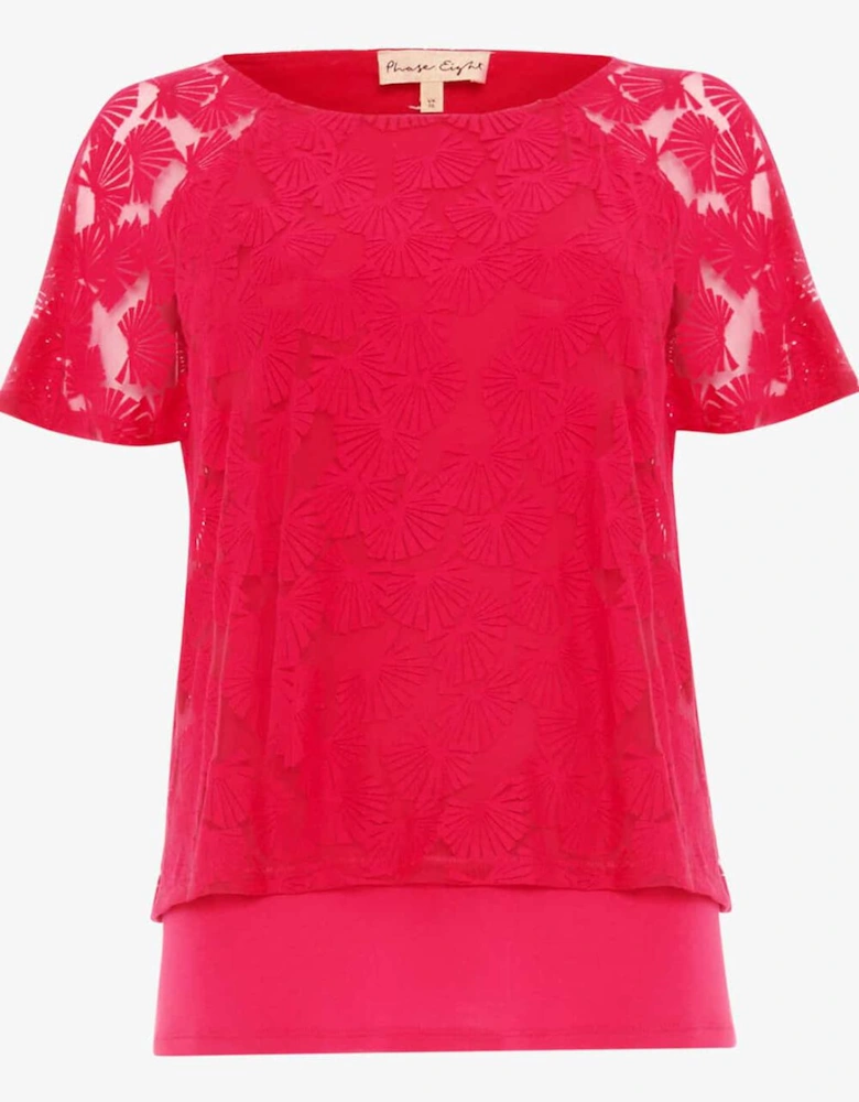Jolee Fan Burnout Top