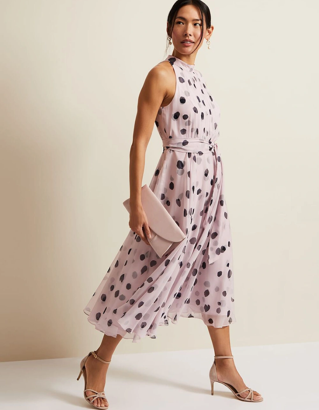 Naomi Spot Chiffon Dress, 9 of 8