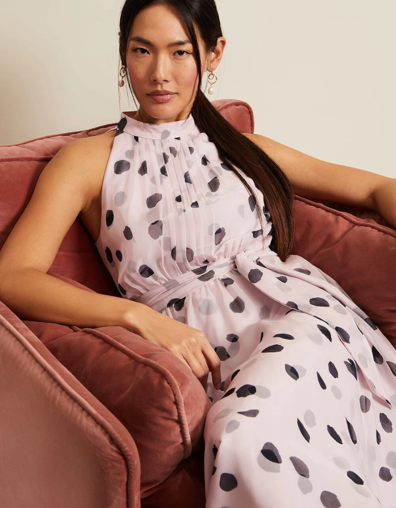 Naomi Spot Chiffon Dress