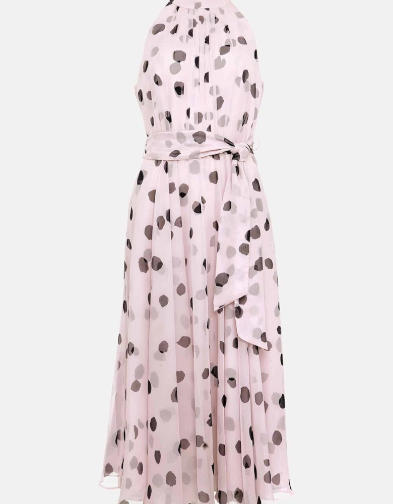 Naomi Spot Chiffon Dress