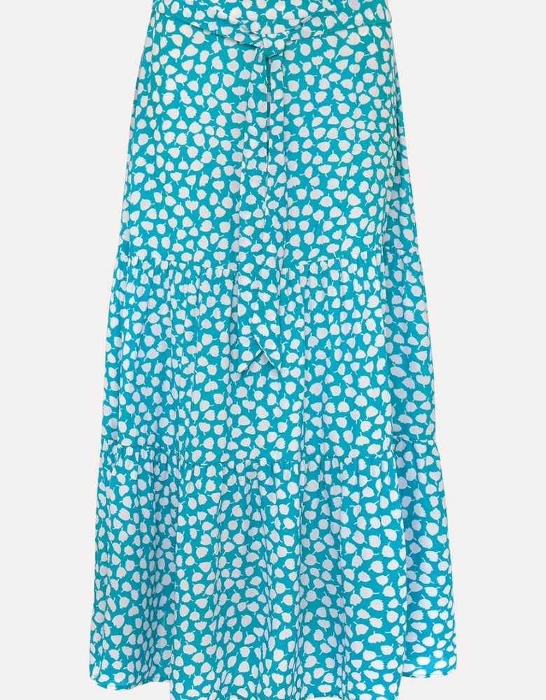 Tana Leaf Print Maxi Skirt