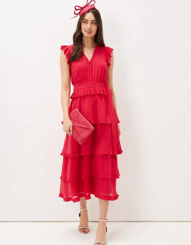 Josephina Tiered Midi Dress