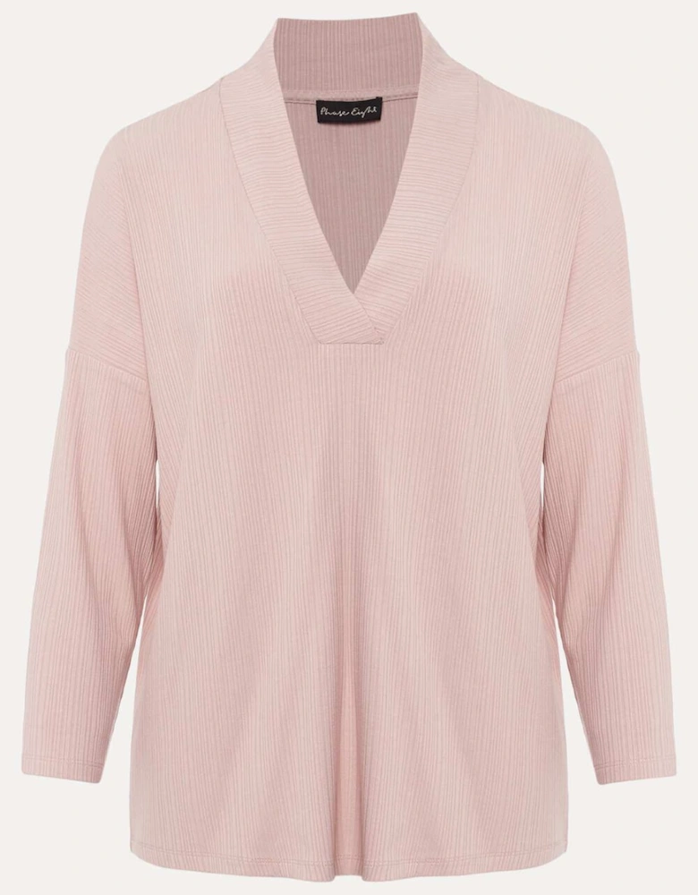 Shellie Textured V Neck Top