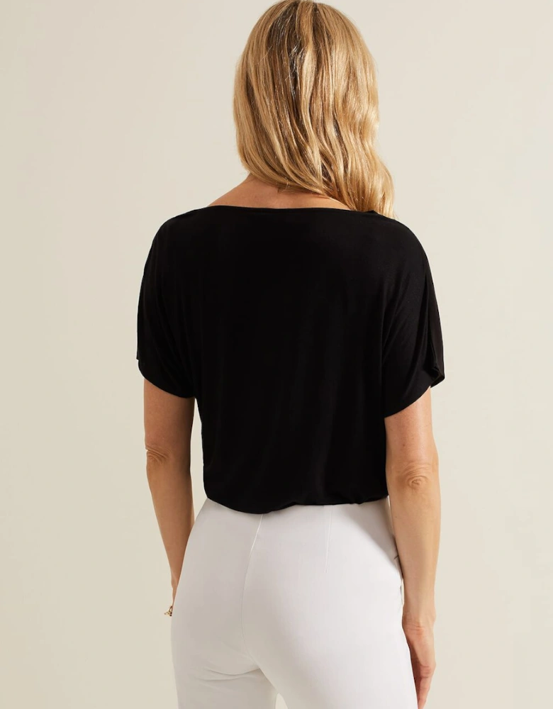 Lyra Woven Front Print Top