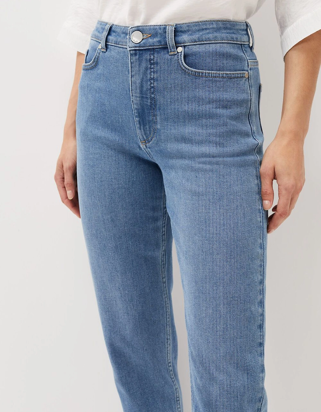 Petra Raw Hem Straight Leg Jeans