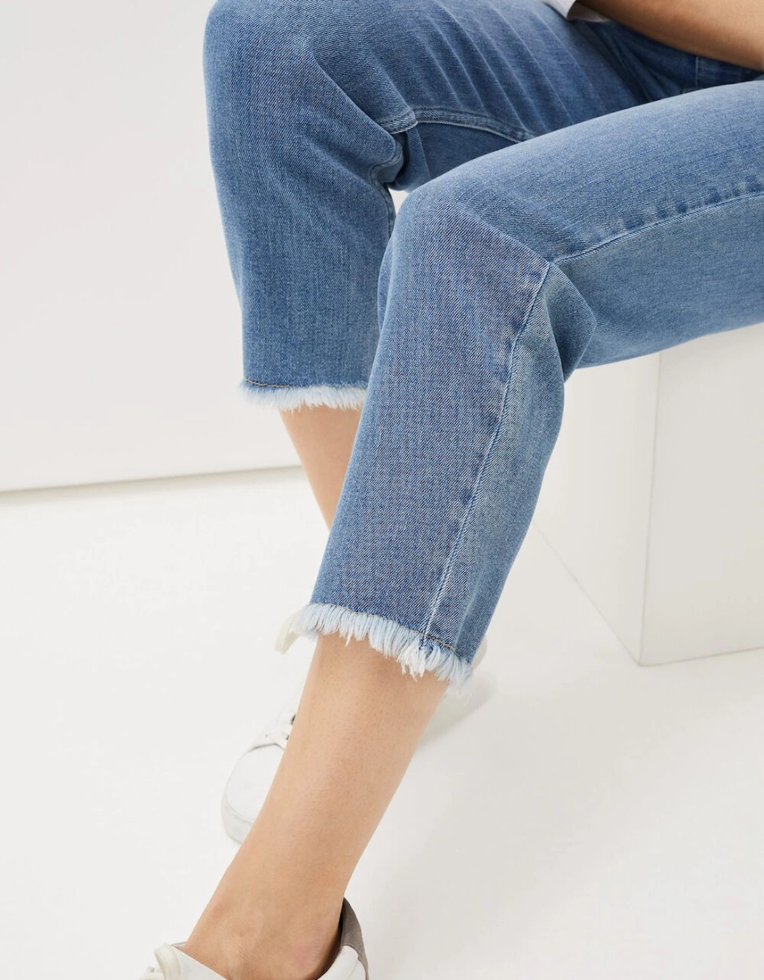 Petra Raw Hem Straight Leg Jeans