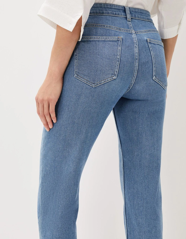 Petra Raw Hem Straight Leg Jeans